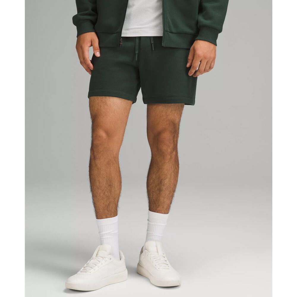 Lululemon Steady State Classic-Fit Short 5" Cotton Blend Fleece Legacy Green XXL